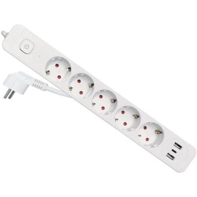 Regleta EQUIP 245555 5 Tomas con 2 USB-A 1 USB-C Protección e Interruptor Regleta EQUIP 245555 5 Tomas con 2 USB-A 1 USB-C Protección e Interruptor