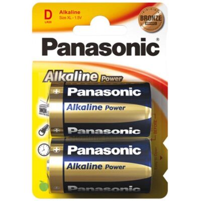 Pilas Panasonic Alcaline LR20 D 1,5 V 2 piezas Azul Oro Pilas Panasonic Alcaline LR20 D 1,5 V 2 piezas Azul Oro