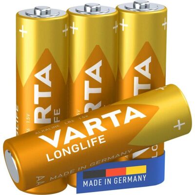 Pila Varta 04106 AA Alcalino 1,5 V 4 piezas Oro Amarillo Pila Varta 04106 AA Alcalino 1,5 V 4 piezas Oro Amarillo