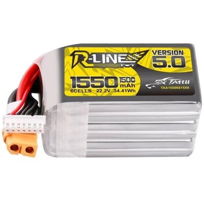 Gens ace Tattu R-Line 1550mAh 22.2V 6S Batería LiPo - Carreras FPV Gens ace Tattu R-Line 1550mAh 22.2V 6S Batería LiPo - Carreras FPV