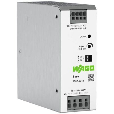 Fuente de alimentación Wago 2587-2346 240W 24V 10A IP20 para montaje en carril DIN Fuente de alimentación Wago 2587-2346 240W 24V 10A IP20 para montaje en carril DIN