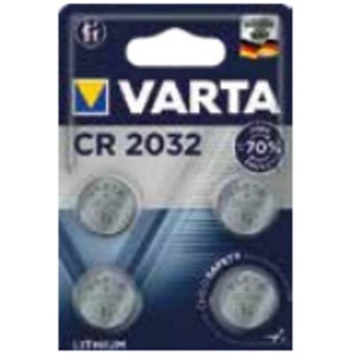 Pila de botón Varta CR2032 de litio 3V pack 4 unidades Pila de botón Varta CR2032 de litio 3V pack 4 unidades