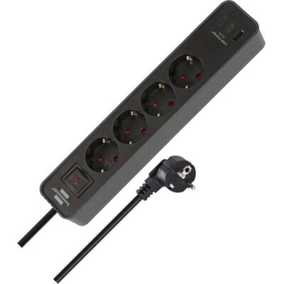 Regleta Brennenstuhl 4 Tomas 2 USB-C 1 USB-A con Protección y Interruptor Regleta Brennenstuhl 4 Tomas 2 USB-C 1 USB-A con Protección y Interruptor