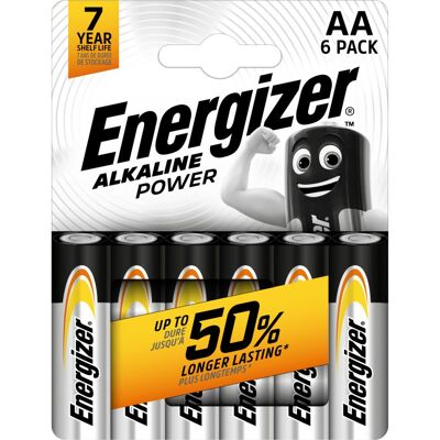 Energizer Alkaline Power Pilas AA LR6 6 Unidades Energizer Alkaline Power Pilas AA LR6 6 Unidades