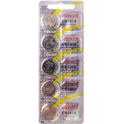 Maxell CR 1616 Pack 5 Pilas de Botón Litio Maxell CR 1616 Pack 5 Pilas de Botón Litio