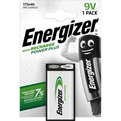 Energizer Power Plus Pila Recargable HR22 9V 175mAh Energizer Power Plus Pila Recargable HR22 9V 175mAh