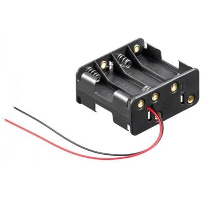 Goobay Portapilas para 8 Pilas LR6 AA Negro Goobay Portapilas para 8 Pilas LR6 AA Negro