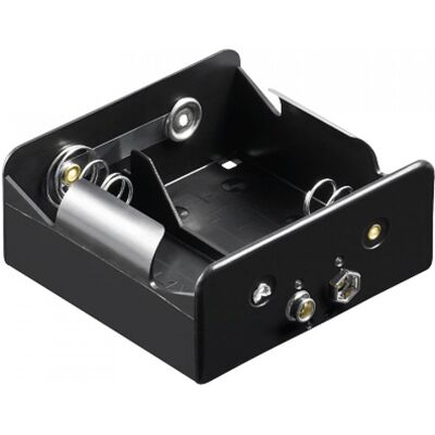 Goobay Portapilas para 2 Pilas FR20/HR20/LR20 Negro Goobay Portapilas para 2 Pilas FR20/HR20/LR20 Negro