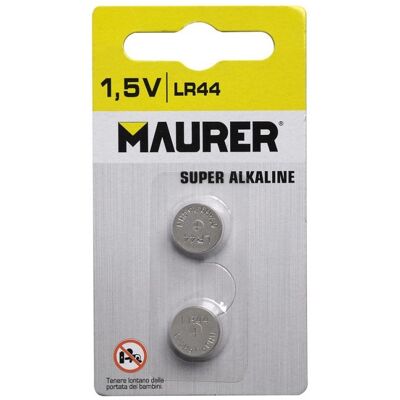 Maurer Pack 2 Pilas de Botón Litio LR44 1.5V Maurer Pack 2 Pilas de Botón Litio LR44 1.5V