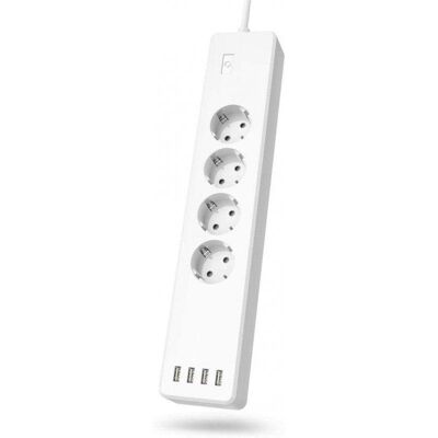 Hama Regleta Inteligente 4 Tomas + USB Blanco Hama Regleta Inteligente 4 Tomas + USB Blanco