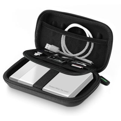 Funda Ugreen LP128 40707 EVA doble capa negra para disco duro 2.5″ y power bank 13000mAh Funda Ugreen LP128 40707 EVA doble capa negra para disco duro 2.5″ y power bank 13000mAh