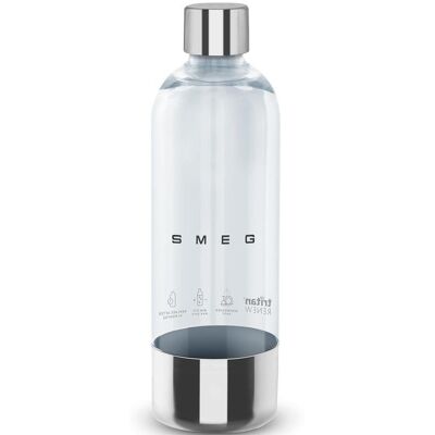Botella para bebida carbonatada Smeg SKSB01 0,8 L acero inoxidable transparente Botella para bebida carbonatada Smeg SKSB01 0,8 L acero inoxidable transparente
