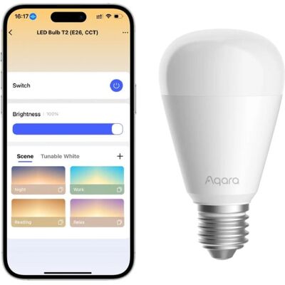 Bombilla Inteligente Aqara E27 1100lm 10,5W Blanco 2700K-6500K Zigbee/Bluetooth Compatible Alexa/Google/Apple HomeKit Bombilla Inteligente Aqara E27 1100lm 10,5W Blanco 2700K-6500K Zigbee/Bluetooth Compatible Alexa/Google/Apple HomeKit