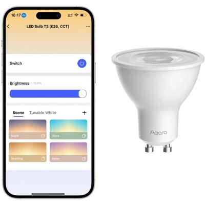 Bombilla inteligente Aqara GU10 4,9W 450lm CRI90 Zigbee Bluetooth Compatible Alexa Google HomeKit Bombilla inteligente Aqara GU10 4,9W 450lm CRI90 Zigbee Bluetooth Compatible Alexa Google HomeKit