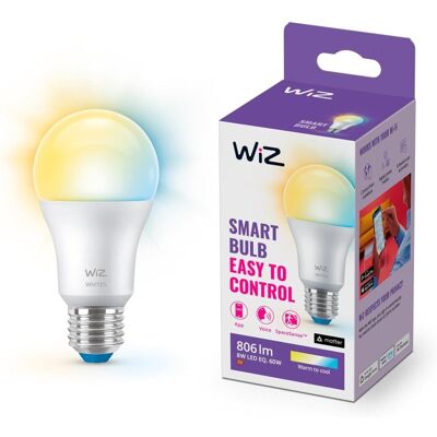 WIZ Whites Bombilla Inteligente LED Wi-Fi Blanco Regulable 8W E27 A60 WIZ Whites Bombilla Inteligente LED Wi-Fi Blanco Regulable 8W E27 A60