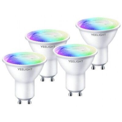 Yeelight Smart Bulb W1 Pack 4 Bombillas Inteligentes GU10 4.5W RGB Wi-Fi F Yeelight Smart Bulb W1 Pack 4 Bombillas Inteligentes GU10 4.5W RGB Wi-Fi F