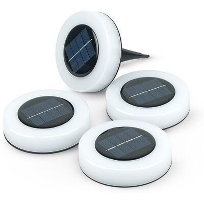 Pack De 3+1 Balizas Solares Led Garza Con Luz Neutra De 4000k Y Sensor Crepuscular Pack De 3+1 Balizas Solares Led Garza Con Luz Neutra De 4000k Y Sensor Crepuscular