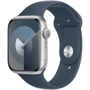 Apple Watch Series 9 GPS 45mm Caja de Aluminio Plata con Correa Deportiva Azul Tempestad S/M