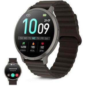 Ksix Core 3 Max Smartwatch, Amoled 1.73", Batería 7 Días, Ip68, Caja Aleación Zinc Gris, Correa Silicona Magnética Marrón Oscuro Ksix Core 3 Max Smartwatch, Amoled 1.73", Batería 7 Días, Ip68, Caja Aleación Zinc Gris, Correa Silicona Magnética Marrón Oscuro