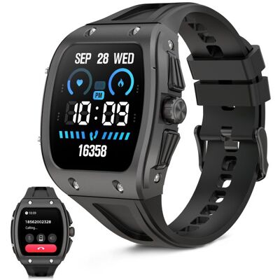 Ksix Hero 2 Go Smartwatch, Ips 1.76", Batería 7 Días, Ip68, Caja Aleación Zinc Gris, Correa Silicona Negra Ksix Hero 2 Go Smartwatch, Ips 1.76", Batería 7 Días, Ip68, Caja Aleación Zinc Gris, Correa Silicona Negra