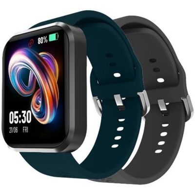 Celly TRAINERBEAT2BL Bluetooth 45mm TFT Negro Azul Silicona IP67 SpO2 Pulsómetro Sueño Celly TRAINERBEAT2BL Bluetooth 45mm TFT Negro Azul Silicona IP67 SpO2 Pulsómetro Sueño
