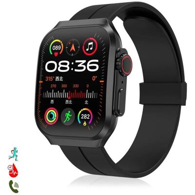 dam-electronics Dam Electronics OP88 Bluetooth 1,95" AMOLED Curva Negro Silicona IP67 Pulsómetro SpO2 ECG dam-electronics Dam Electronics OP88 Bluetooth 1,95" AMOLED Curva Negro Silicona IP67 Pulsómetro SpO2 ECG