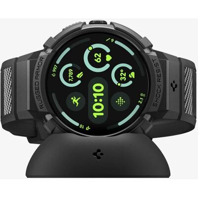 Funda Spigen Rugged Armor Pro + Stand para Google Pixel Watch 4 (41mm) TPU Negro Funda Spigen Rugged Armor Pro + Stand para Google Pixel Watch 4 (41mm) TPU Negro