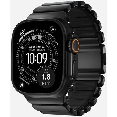 Correa Nomad Stratos Band para Apple Watch Ultra 1-11 y SE, Titanio Negro Correa Nomad Stratos Band para Apple Watch Ultra 1-11 y SE, Titanio Negro