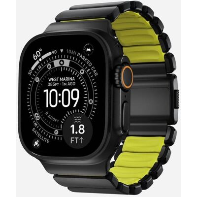 Pulsera Nomad Stratos Band para Apple Watch Ultra 1-11 y SE, Negro Titanio, hebilla Volt Pulsera Nomad Stratos Band para Apple Watch Ultra 1-11 y SE, Negro Titanio, hebilla Volt