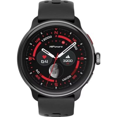 HiFuture VELA Bluetooth GPS NFC 1,43" Negro Correa Única IP68 Pulsómetro HiFuture VELA Bluetooth GPS NFC 1,43" Negro Correa Única IP68 Pulsómetro