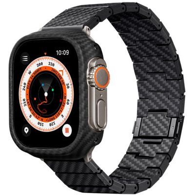 Pitaka Correa para Apple Watch de Fibra de Carbono Twill, Negro/gris Pitaka Correa para Apple Watch de Fibra de Carbono Twill, Negro/gris
