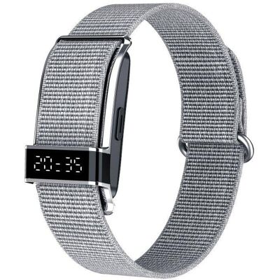 Pulsera de actividad Blossom S18 Bluetooth LED Gris IP68 45 días batería sensor cardíaco Pulsera de actividad Blossom S18 Bluetooth LED Gris IP68 45 días batería sensor cardíaco