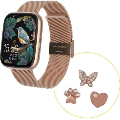 Forever ForeVigo 4 Bluetooth 1,95" Rosa Correa Única IP68 Pulsómetro Tensiómetro Forever ForeVigo 4 Bluetooth 1,95" Rosa Correa Única IP68 Pulsómetro Tensiómetro