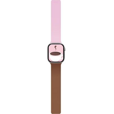 Correa MOFT Mof000029 para Apple Watch SE 3 marrón y rosa, silicona y cierre magnético Correa MOFT Mof000029 para Apple Watch SE 3 marrón y rosa, silicona y cierre magnético