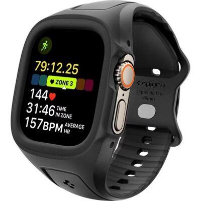Correa para Apple Watch Spigen Liquid Air Pro TPU Negra 49 mm Correa para Apple Watch Spigen Liquid Air Pro TPU Negra 49 mm