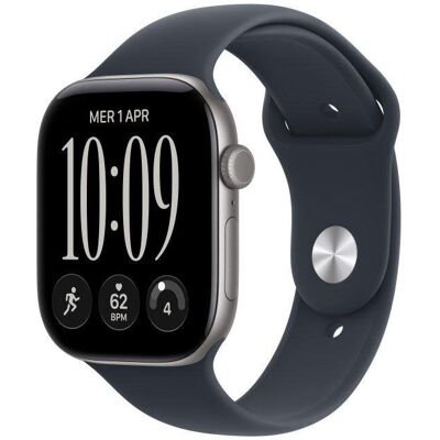 Apple Watch Series 12 GPS 46mm Caja de Aluminio Gris con Correa Deportiva Azul Marino M/L Apple Watch Series 12 GPS 46mm Caja de Aluminio Gris con Correa Deportiva Azul Marino M/L
