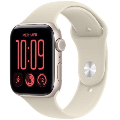 Apple Watch SE 3 GPS + Cellular 44mm Caja de Aluminio Blanco Estrella con Correa Deportiva Arena M/L Apple Watch SE 3 GPS + Cellular 44mm Caja de Aluminio Blanco Estrella con Correa Deportiva Arena M/L