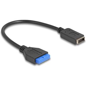 Adaptador USB Delock 19 pines a llave E interna de 25 cm Adaptador USB Delock 19 pines a llave E interna de 25 cm