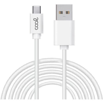 Cool Cable Universal USB 2.0 a USB-C 2.4 Amp 3m Blanco Cool Cable Universal USB 2.0 a USB-C 2.4 Amp 3m Blanco