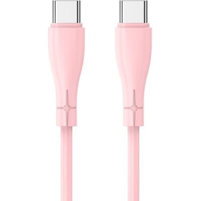 Cool Cable USB Silicona Universal Tipo-C a Tipo-C 1m Rosa Cool Cable USB Silicona Universal Tipo-C a Tipo-C 1m Rosa