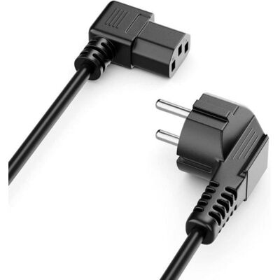 Cable de alimentación universal COOL LXBRNDTR 1,8 m negro con conector angular Cable de alimentación universal COOL LXBRNDTR 1,8 m negro con conector angular