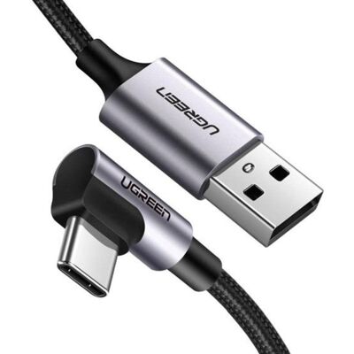 Cable USB Ugreen 50942 2 m USB A a USB C negro ángulo recto Cable USB Ugreen 50942 2 m USB A a USB C negro ángulo recto