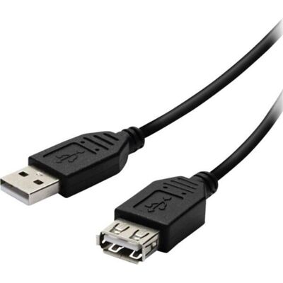 Cable USB Vivanco VVITUSB30MFK 3 m USB 2.0 A macho a A hembra negro Cable USB Vivanco VVITUSB30MFK 3 m USB 2.0 A macho a A hembra negro