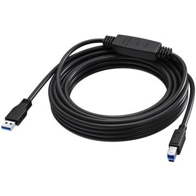 Cable USB A a B Vision 2 m USB 3.2 Gen 1 Negro Cable USB A a B Vision 2 m USB 3.2 Gen 1 Negro