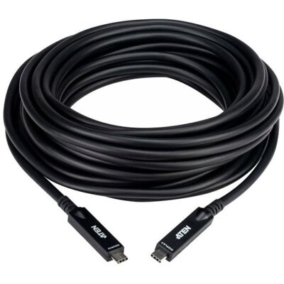 Cable USB-C Aten UE3410F 10 m DisplayPort 2.1 10 Gbit/s Negro Cable USB-C Aten UE3410F 10 m DisplayPort 2.1 10 Gbit/s Negro