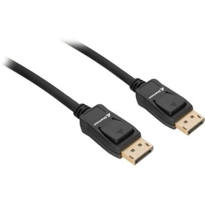 Cable DisplayPort 1.4 Sharkoon - Negro, 2m Cable DisplayPort 1.4 Sharkoon - Negro, 2m