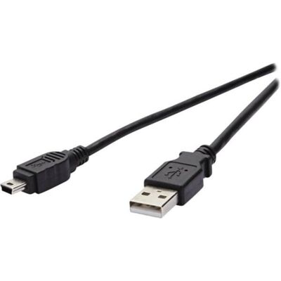 Cable USB Vivanco VVITUSBMINI18MMK 1,8 m USB A a Mini-B Negro Cable USB Vivanco VVITUSBMINI18MMK 1,8 m USB A a Mini-B Negro