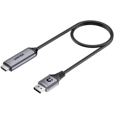Cable DisplayPort 1.4 a HDMI 2.1 Unitek 8K Ultra HD 1,8 m Cable DisplayPort 1.4 a HDMI 2.1 Unitek 8K Ultra HD 1,8 m