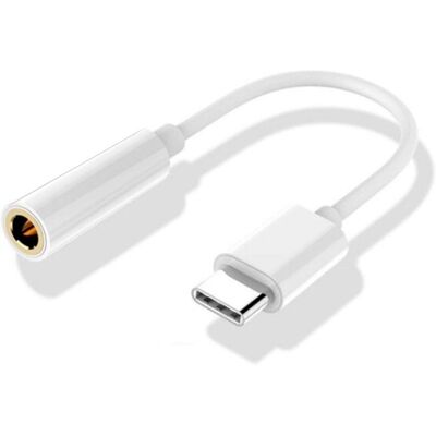 Cool Adaptador Conector Tipo C a Jack 3,5 mm Digital Universal Blanco Cool Adaptador Conector Tipo C a Jack 3,5 mm Digital Universal Blanco