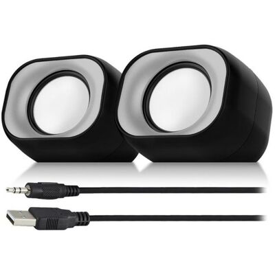 Eminent EM3513 - Altavoces estéreo 2.0 compactos para PC/Portátil - Negro Eminent EM3513 - Altavoces estéreo 2.0 compactos para PC/Portátil - Negro